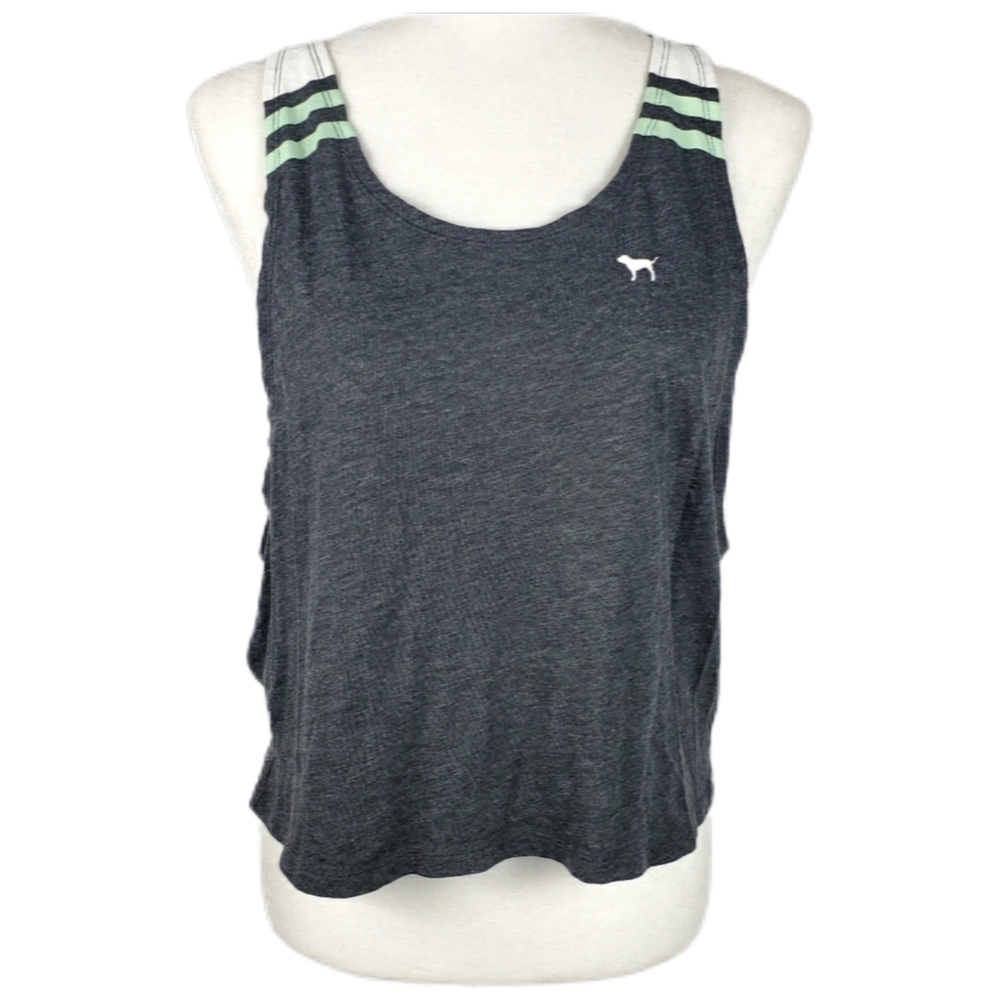 PINK muscle shirt tank top dark gray medium NWOT